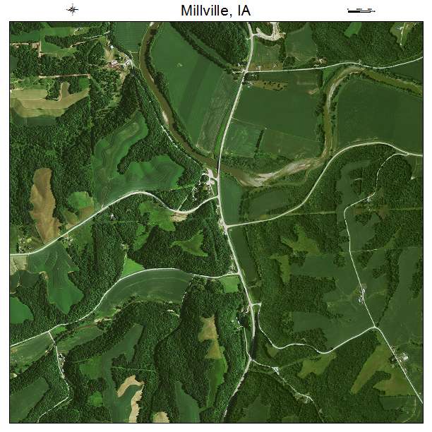 Millville, IA air photo map