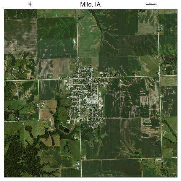 Milo, IA air photo map