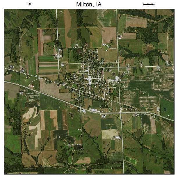 Milton, IA air photo map