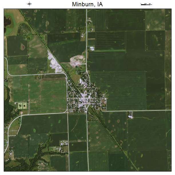 Minburn, IA air photo map