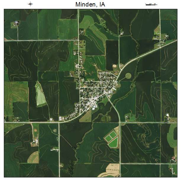 Minden, IA air photo map