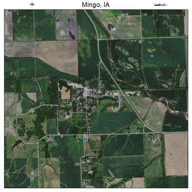Mingo, IA air photo map