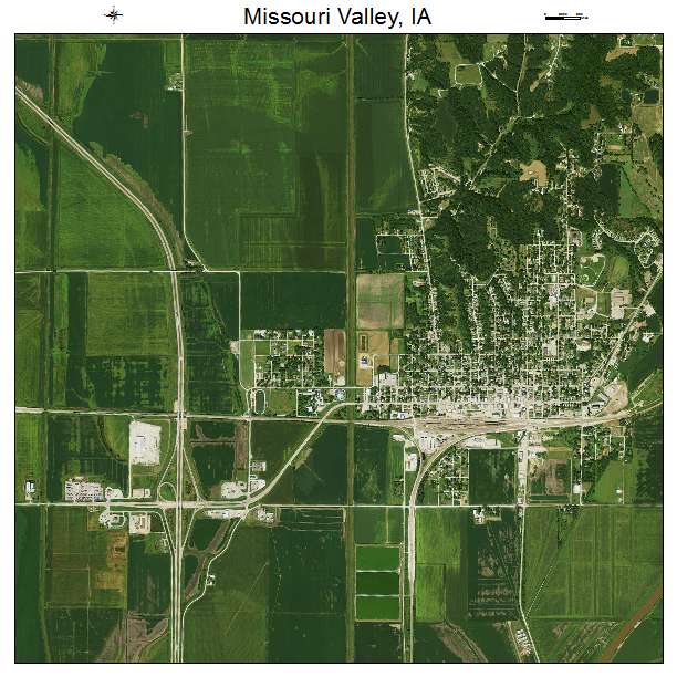 Missouri Valley, IA air photo map