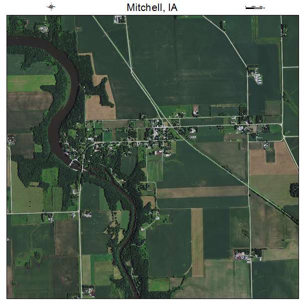 Mitchell, IA air photo map