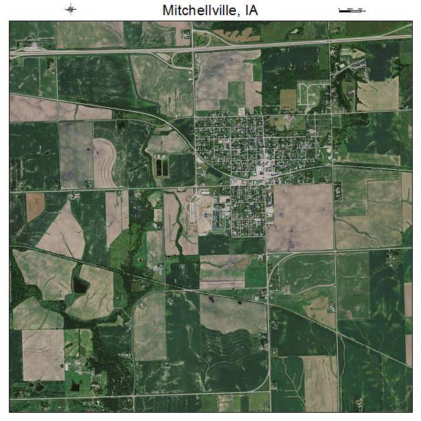 Mitchellville, IA air photo map