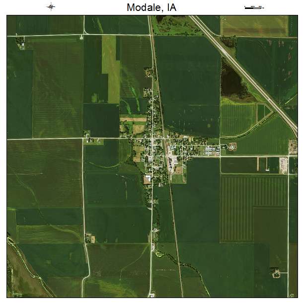 Modale, IA air photo map