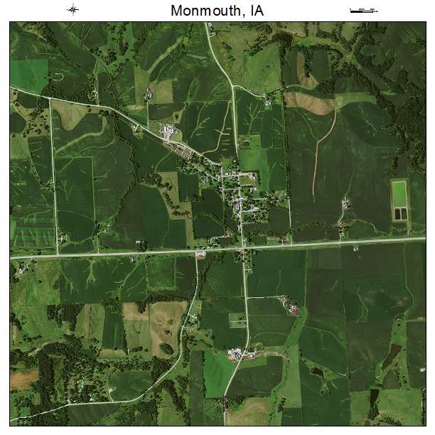 Monmouth, IA air photo map