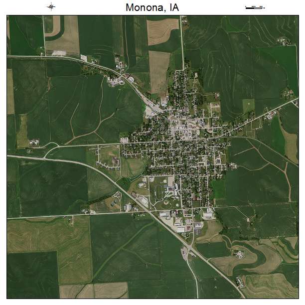 Monona, IA air photo map
