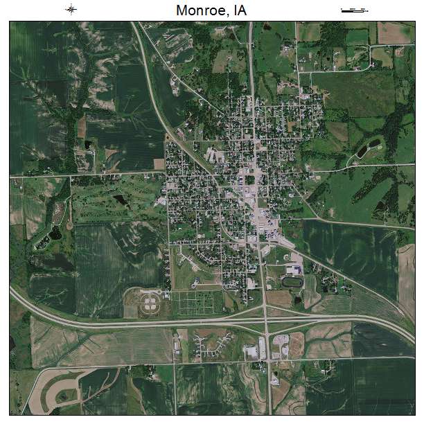 Monroe, IA air photo map