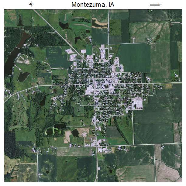 Montezuma, IA air photo map