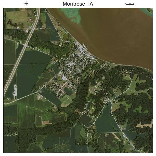 Montrose, IA air photo map