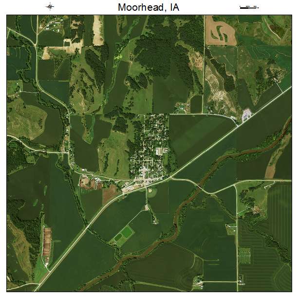 Moorhead, IA air photo map