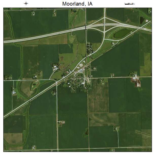 Moorland, IA air photo map