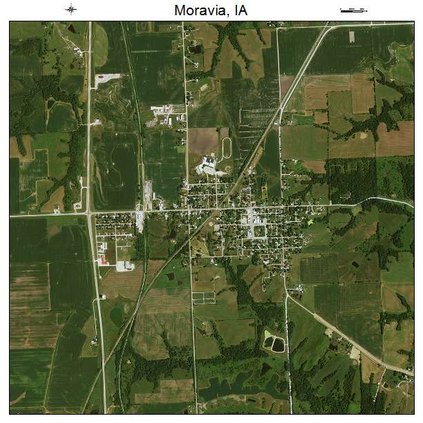 Moravia, IA air photo map