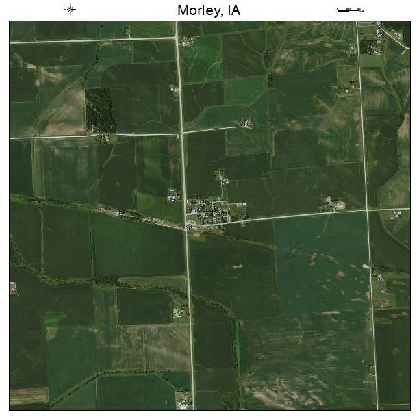 Morley, IA air photo map
