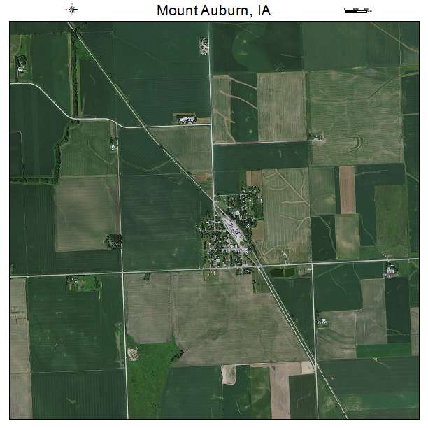 Mount Auburn, IA air photo map