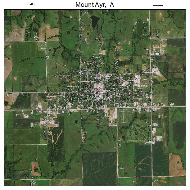 Mount Ayr, IA air photo map