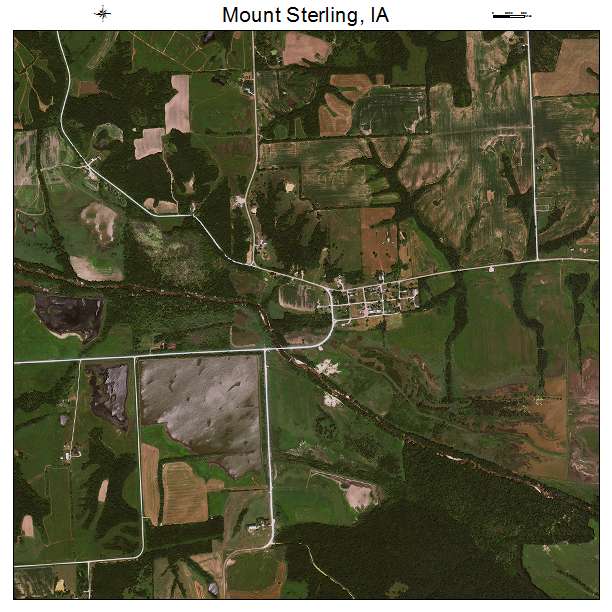 Mount Sterling, IA air photo map