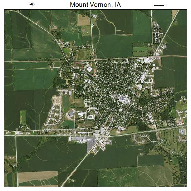 Mount Vernon, IA air photo map
