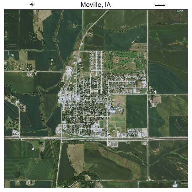 Moville, IA air photo map
