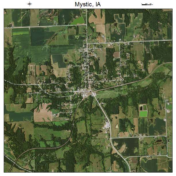 Mystic, IA air photo map