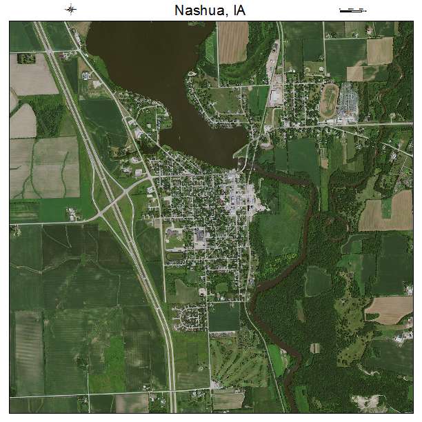 Nashua, IA air photo map