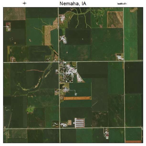 Nemaha, IA air photo map