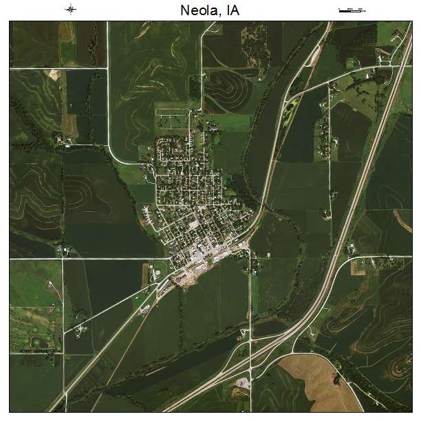 Neola, IA air photo map