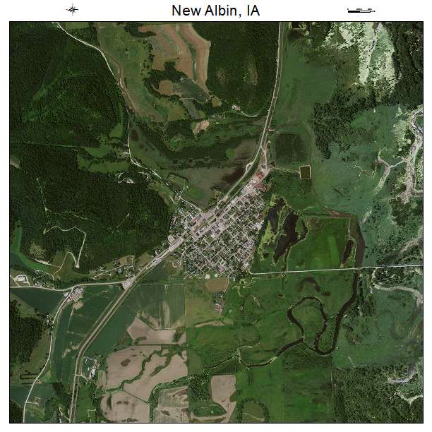 New Albin, IA air photo map