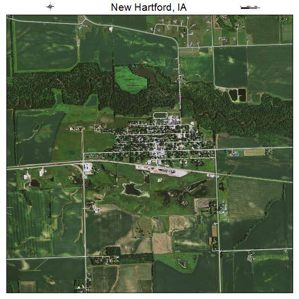 New Hartford, IA air photo map