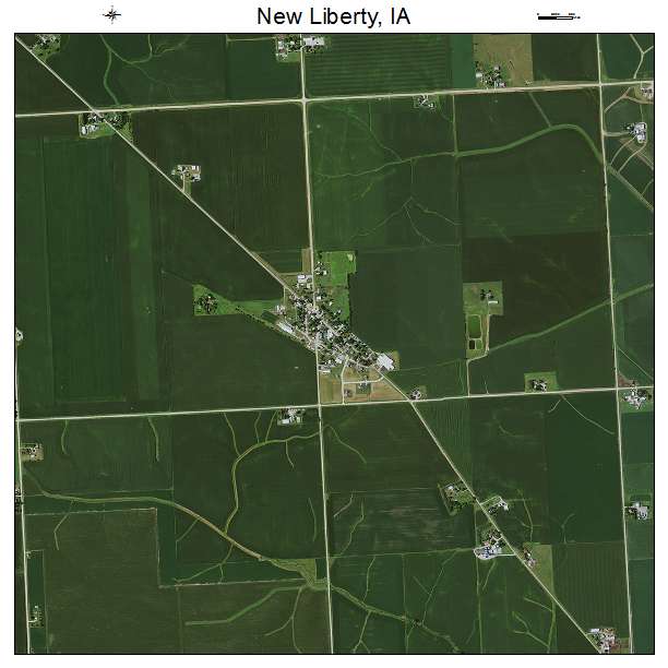New Liberty, IA air photo map