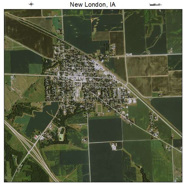 New London, IA air photo map