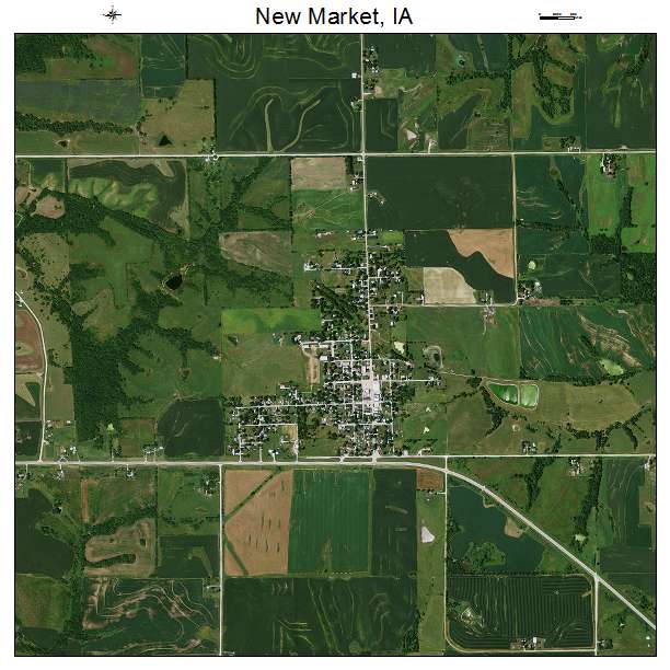 New Market, IA air photo map