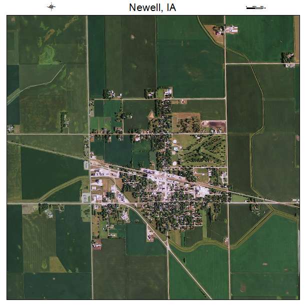 Newell, IA air photo map