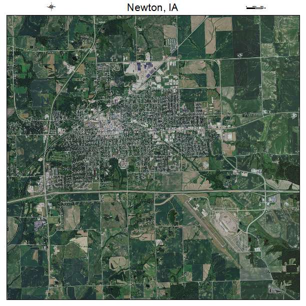 Newton, IA air photo map