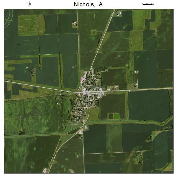 Nichols, IA air photo map
