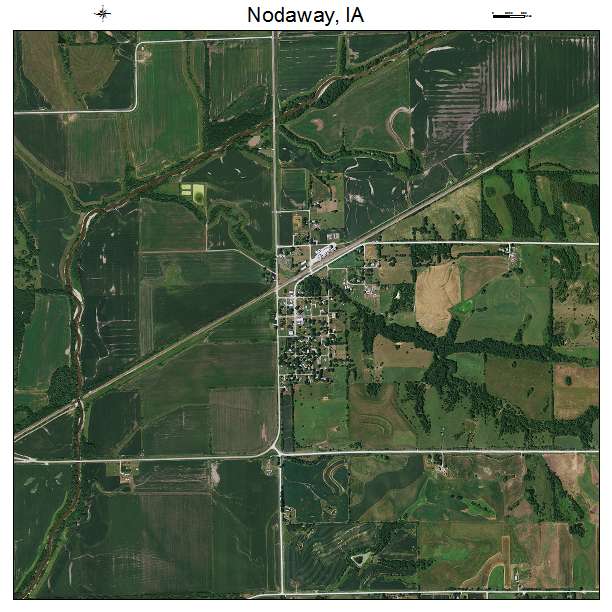 Nodaway, IA air photo map