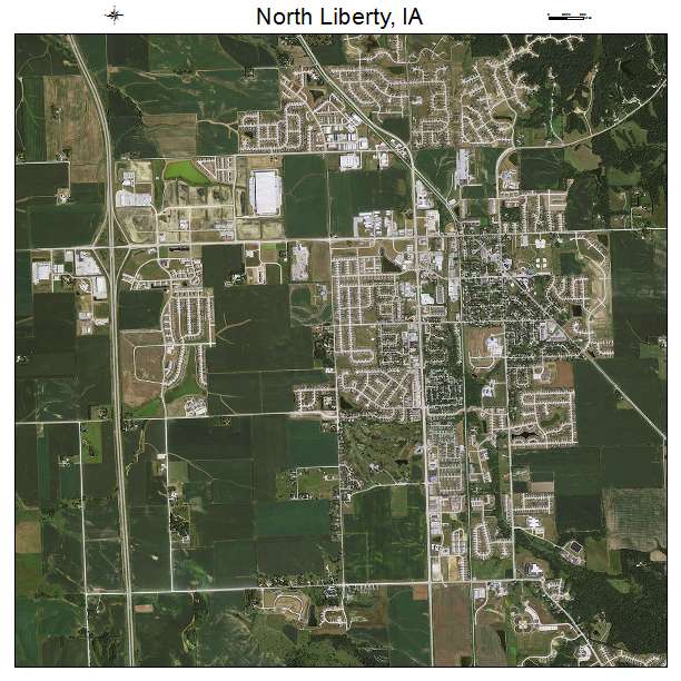 North Liberty, IA air photo map