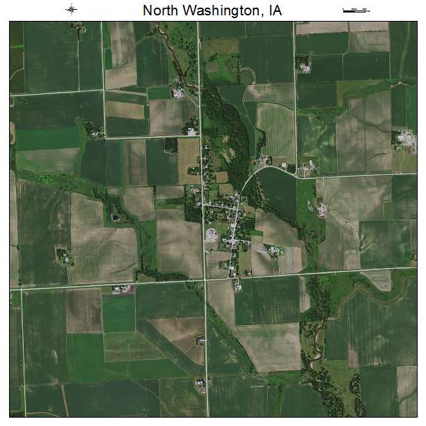 North Washington, IA air photo map