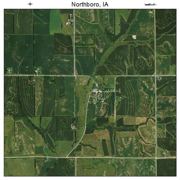 Northboro, IA air photo map