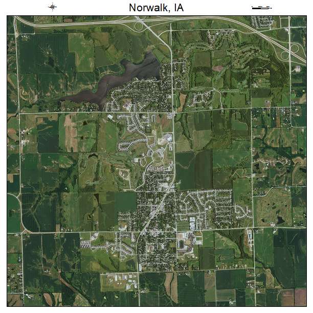 Norwalk, IA air photo map