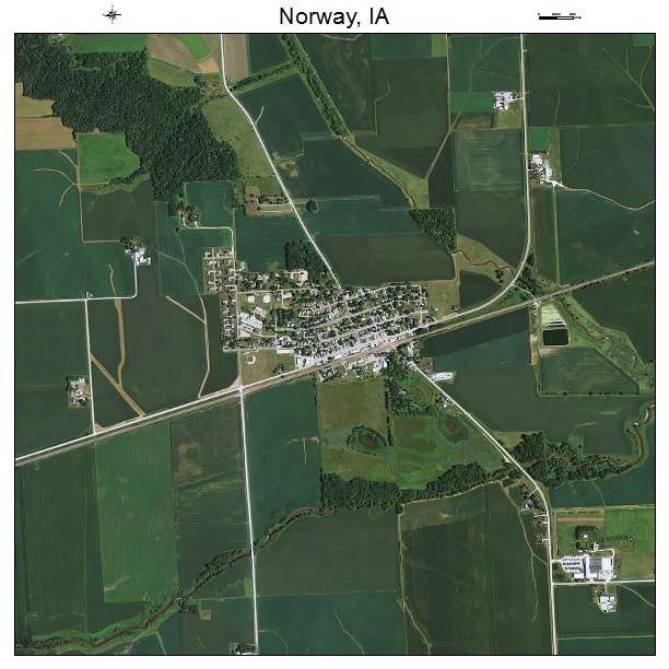 Norway, IA air photo map