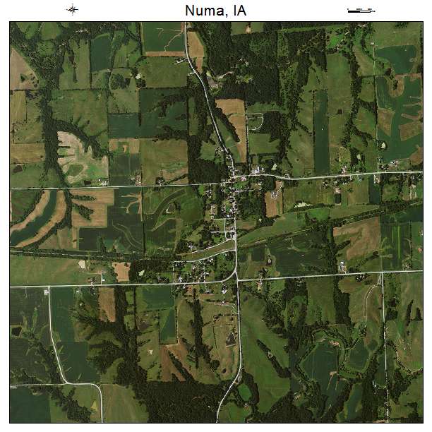 Numa, IA air photo map