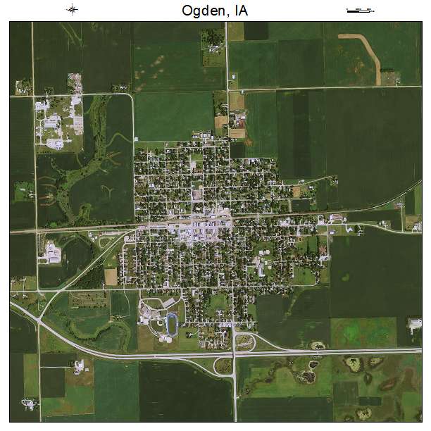 Ogden, IA air photo map