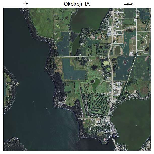 Okoboji, IA air photo map