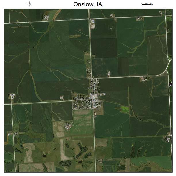 Onslow, IA air photo map