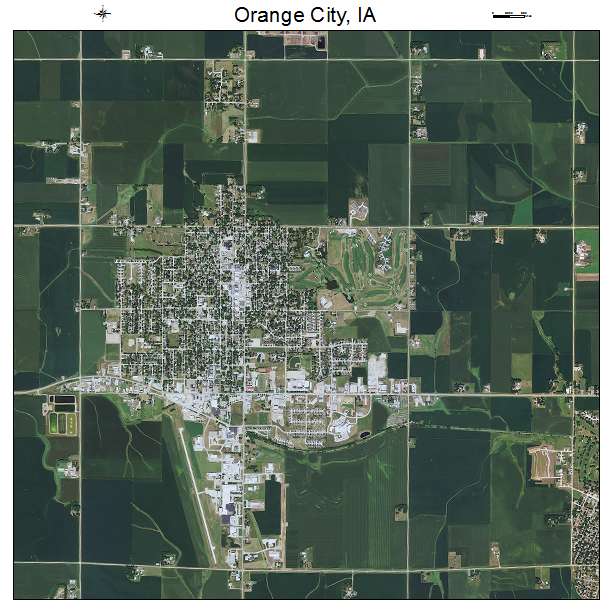 Orange City, IA air photo map