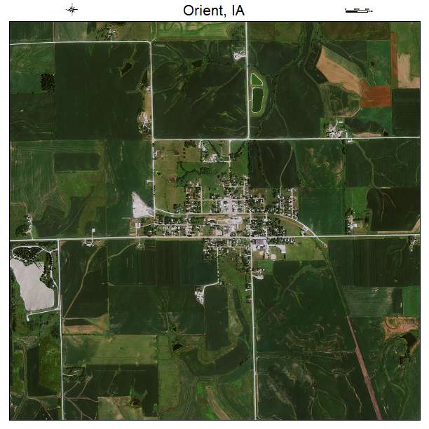 Orient, IA air photo map