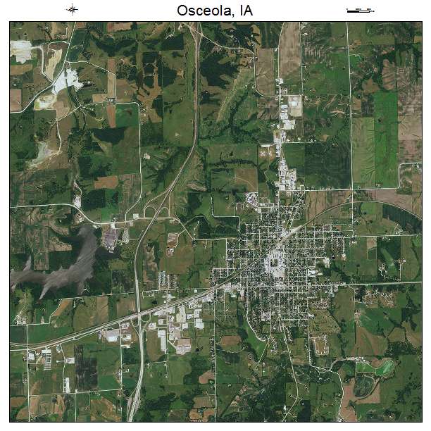 Osceola, IA air photo map
