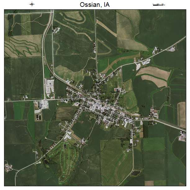 Ossian, IA air photo map